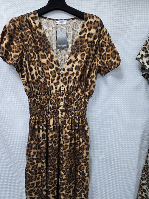 Leopard V Maxi Dress