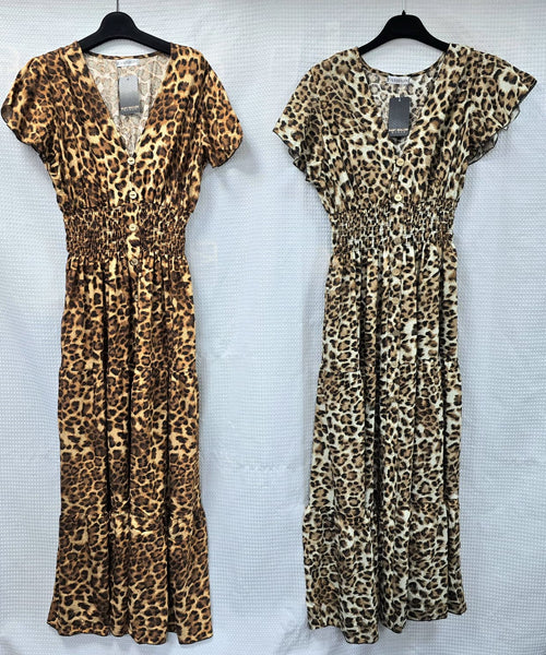 Leopard V Maxi Dress