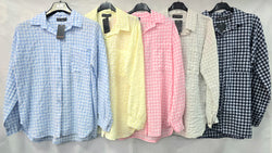 Gingham Cotton Check Long Sleeve Shirt