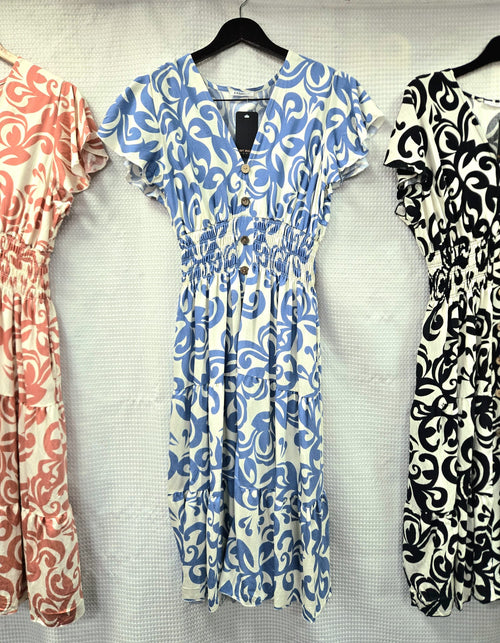 Paisley V Midi Dress