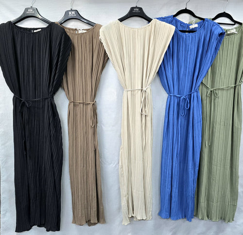 Grecian Plissee Maxi Dress