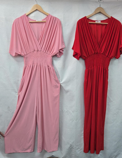 Plain Classy Slinky Wide Leg Jumpsuit