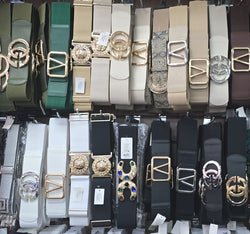 Silver/ Gold GG Buckle Stretch Belts