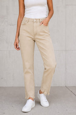 Slim Fit Frayed Edge Ankle Grazer My Tina Jeans