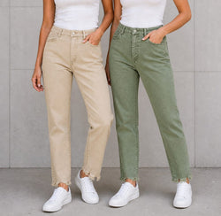 Slim Fit Frayed Edge Ankle Grazer My Tina Jeans