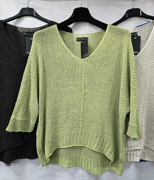 High Low Short Sleeve Knit
