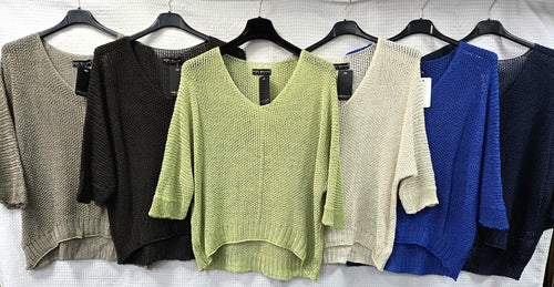 High Low Short Sleeve Knit