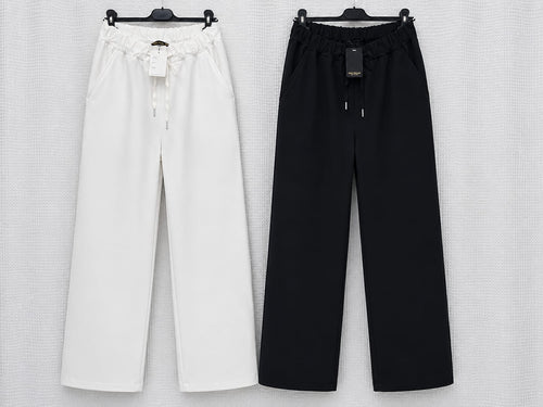 Plain Wide Leg Stretch Magic Trousers