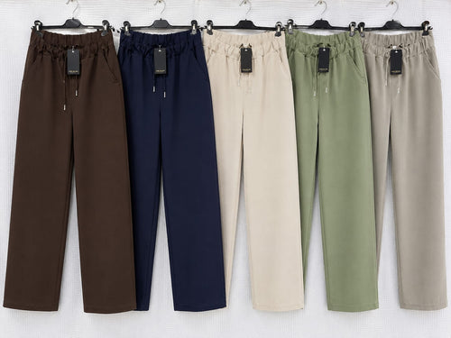 Plain Wide Leg Stretch Magic Trousers