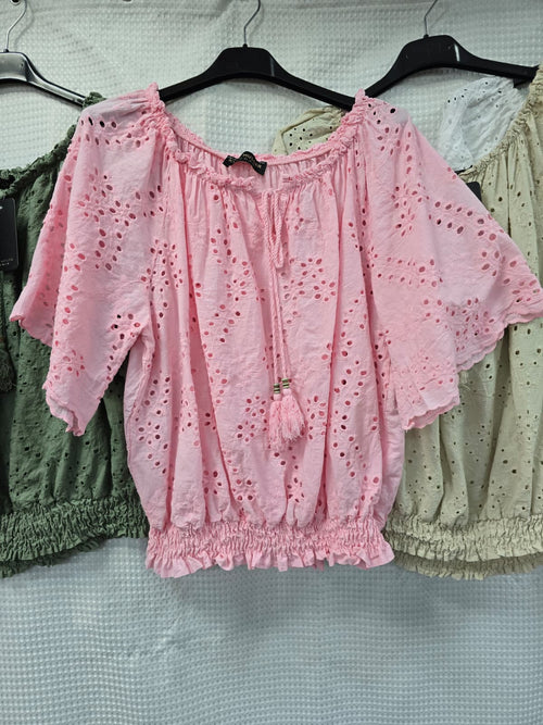 Eva Daisy Crochet Pure Cotton Top
