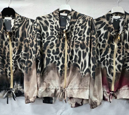 Leopard Lightweight Bomber Jacket
