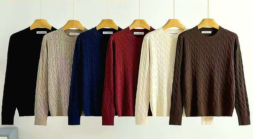 Soft Touch Crew Cable Fine Knit Jumper