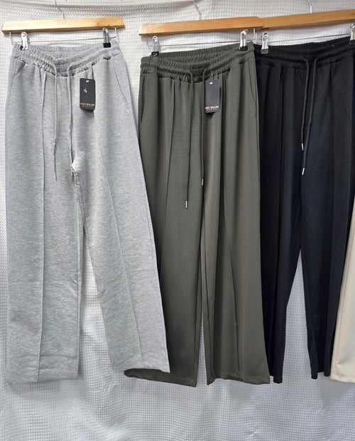 Seam Front Wide Leg Trousers