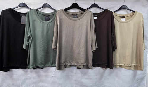 Crew Neck Sateen Top