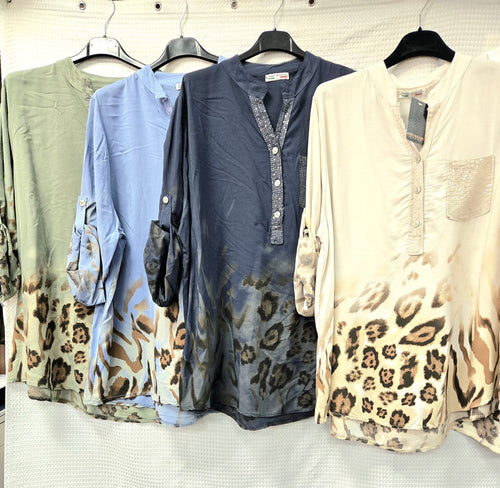 Tonal Leopard Sequin Shirt