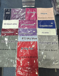 Plain Cashmere Blend Scarf