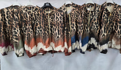 Suedette Leopard Zip Bomber Jacket