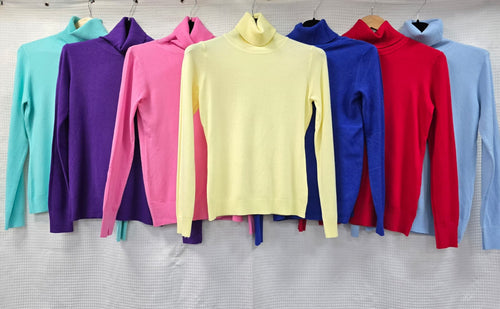 Classic Polo Neck Knit Sweater