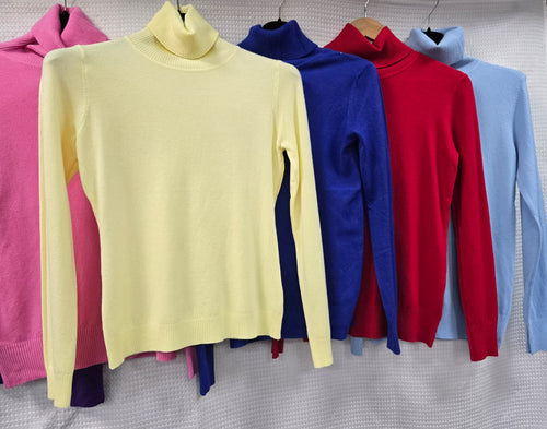 Classic Polo Neck Knit Sweater