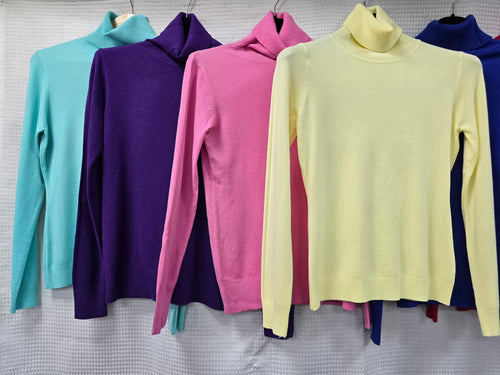 Classic Polo Neck Knit Sweater