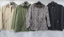 Reversible Leopard Hooded Rain coat