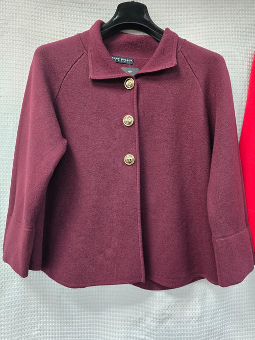 Gold Button Knitted Cape Cardigan