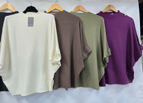 Sparkle Lurex Batwing Knit Jumper