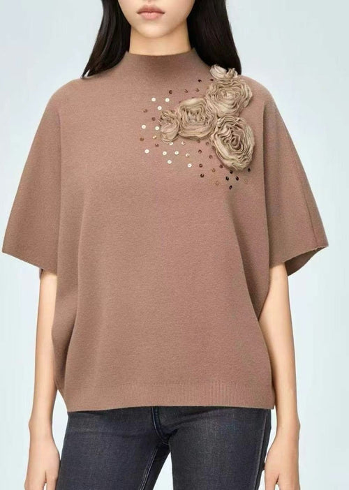 3D Sequin Rose Knit Jumper