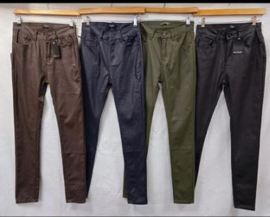 Vegan Leather Look Bi stretch Jeans