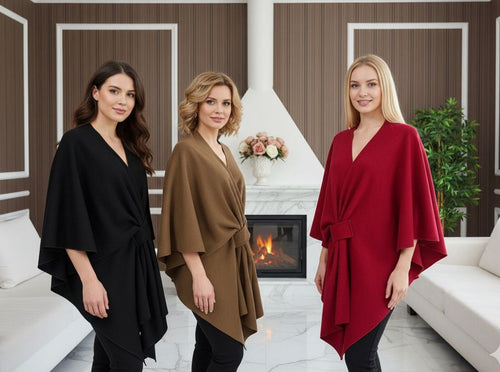 Knot Wrap Cape Poncho Style