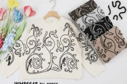 Contrast Stitch Embroidery Soft touch Knit Jumper