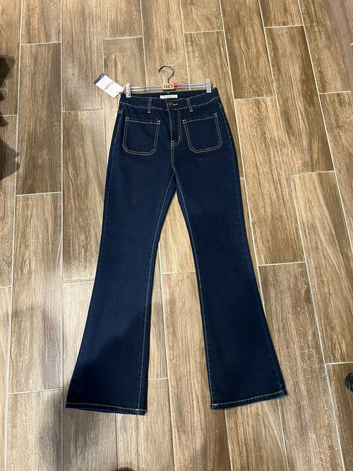 Bootcut Two Front Pocket Indigo Dark Wash Voggo Jeans