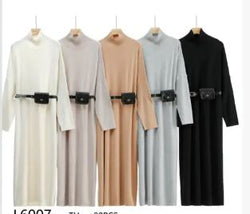 Maxi Knit Dress with Crossover CC Bag