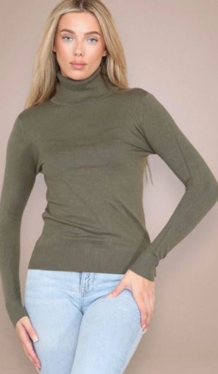 Classic Polo Neck Knit Sweater