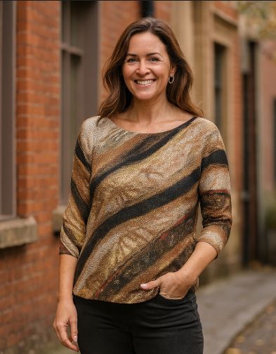 Marble Cut Gold Metallic Fine Mesh Knit