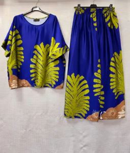 Palms Two Piece Sateen Digital Print Set
