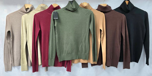 Classic Polo Neck Knit Sweater