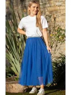 Tulle Mesh Maxi Skirt