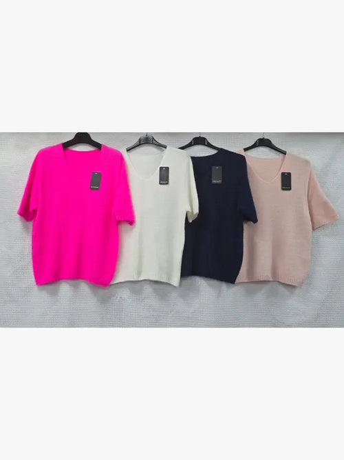 V Neck Angora Knit jumper