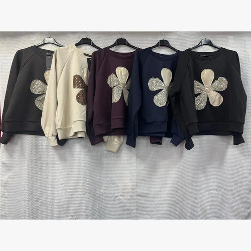 Floral Sequin Sweatshirt