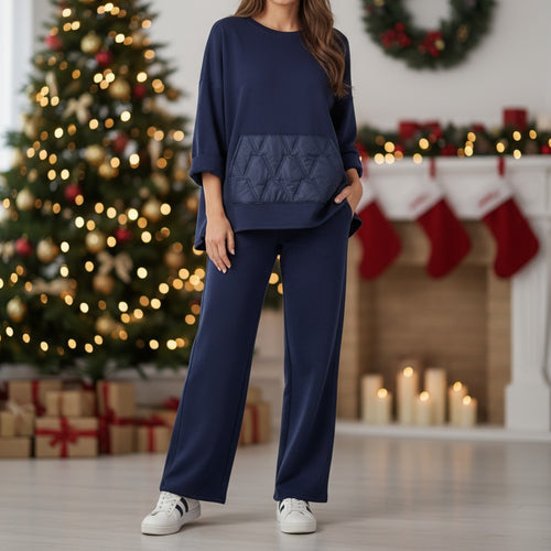 Nylon Patch Pocket Scuba Stretch Sweatshirt