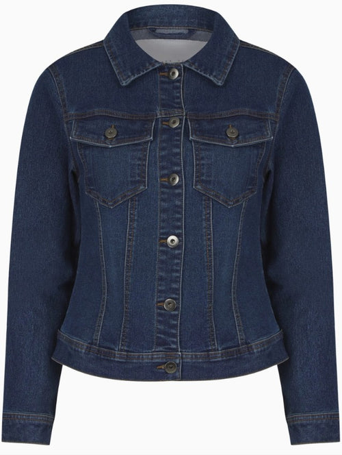 Kurt Muller Mid Denim Mesa Cotton Stretch Jacket