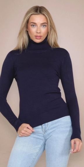 Classic Polo Neck Knit Sweater