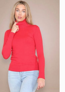 Classic Polo Neck Knit Sweater