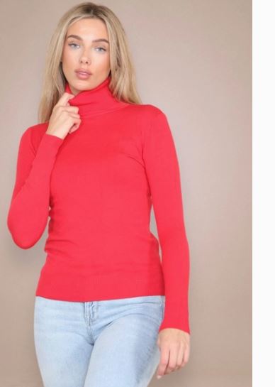 Classic Polo Neck Knit Sweater