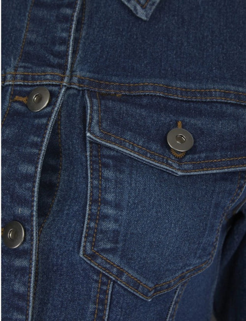 Kurt Muller Mid Denim Mesa Cotton Stretch Jacket