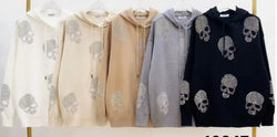 Diamante Skull Hoody Jumper
