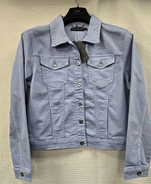 (Any size, any quantity) Kurt Muller Sky Blue Washed Denim Cotton Stretch Jacket