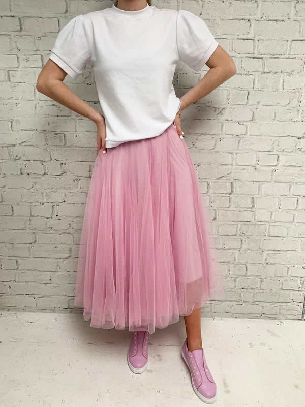 Tulle Mesh Maxi Skirt
