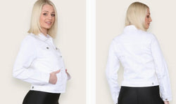 White Voggo Cotton Denim Jacket